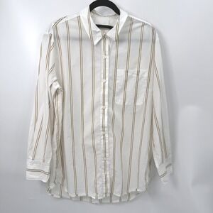 Jenni Kayne The Boyfriend Shirt Women M Oversized Preppy Minimalist Coastal